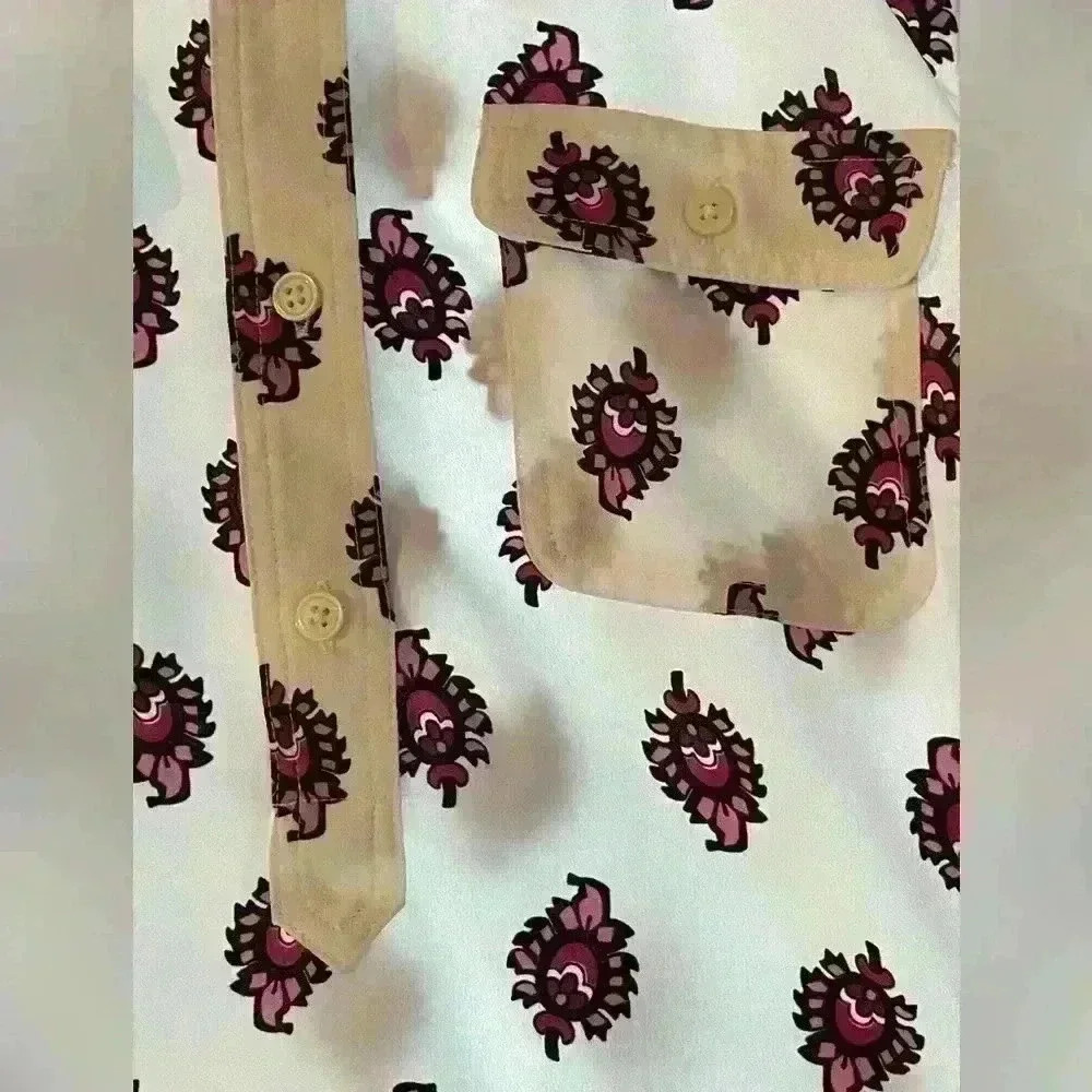 Loft Small Half Way Button Down 2 Front Pockets B… - image 2